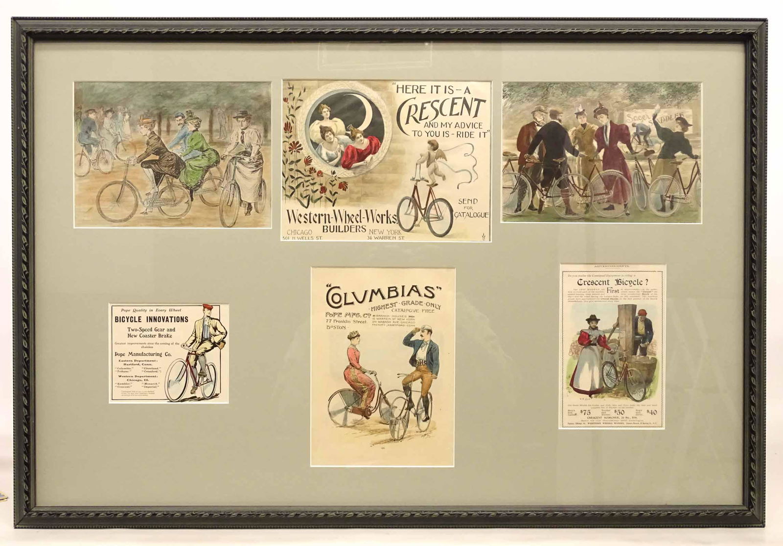 Framed Bicycle Advertisements (1 of 6)
