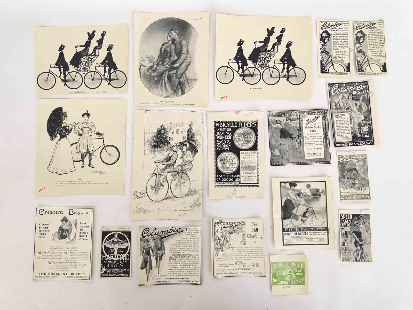 Bicycle Advertisement Clippings Lot (1 of 7)