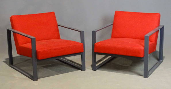 Pair Mid Century Chairs: Pair of Mid Century chairs. 15" seat Ht., 28" overall Ht..