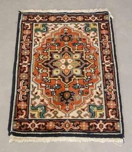 Oriental Scatter Rug: Oriental scatter rug. 24 1/2" x 36".