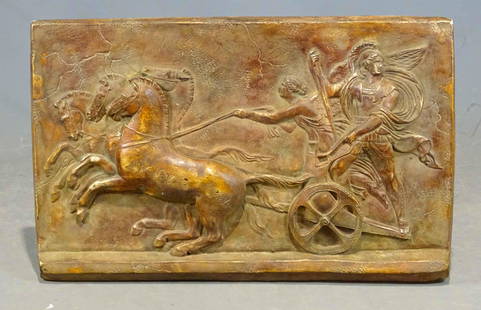 Plaster Roman Subject Wall Plaque: Plaster Roman subject wall plaque. 23" x 36".