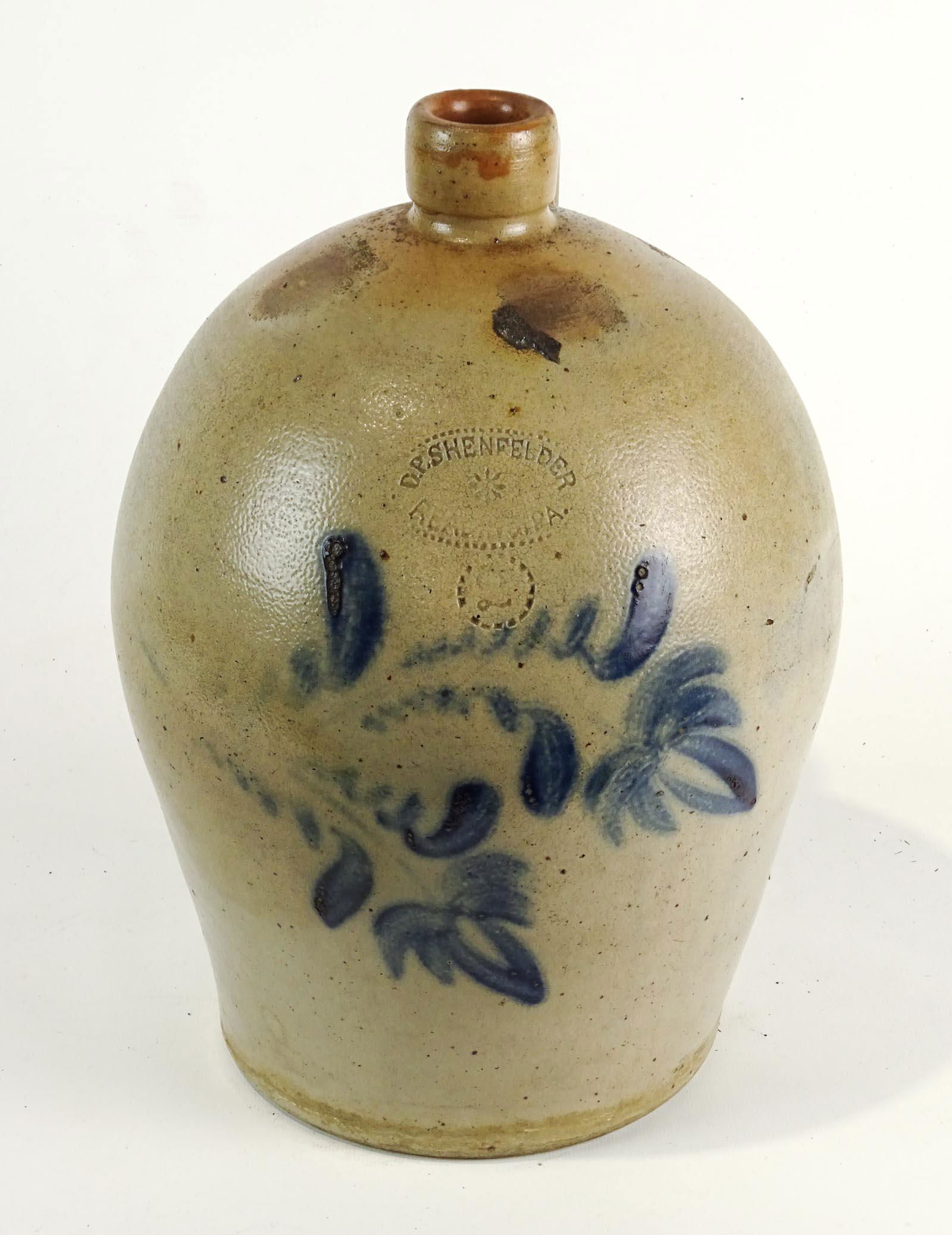 19th c. Stoneware Decorated Jug (1 of 5)