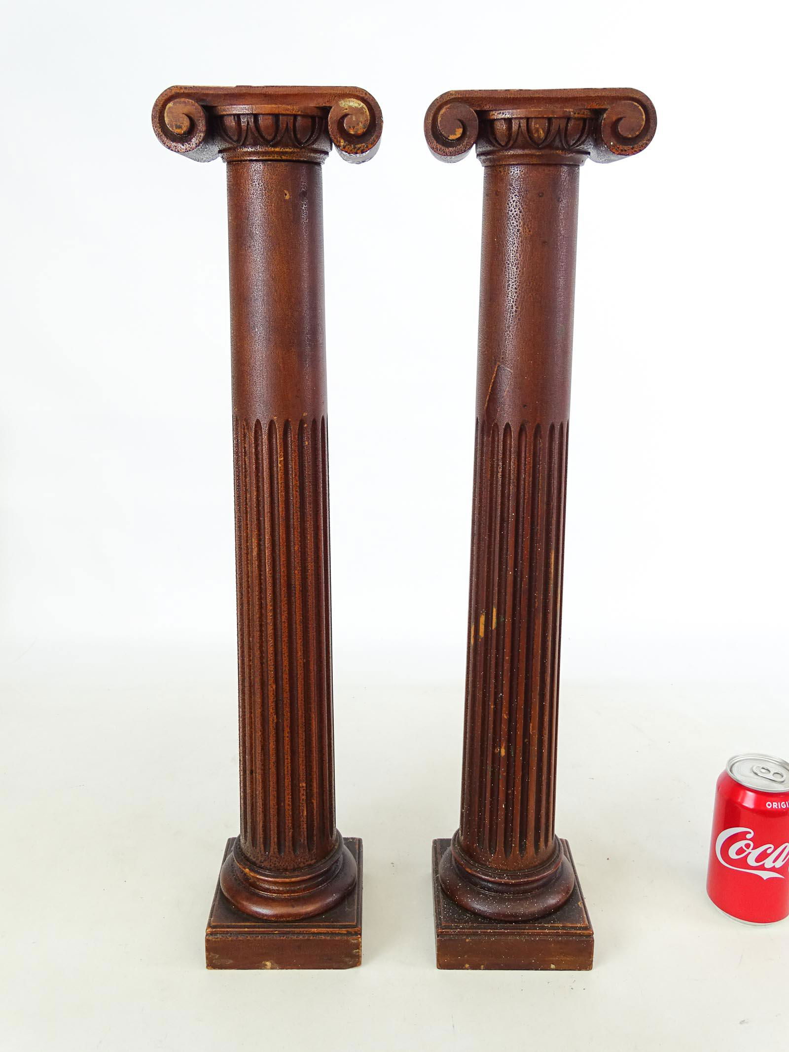 Pair 19th c. Wooden Columns (1 of 3)