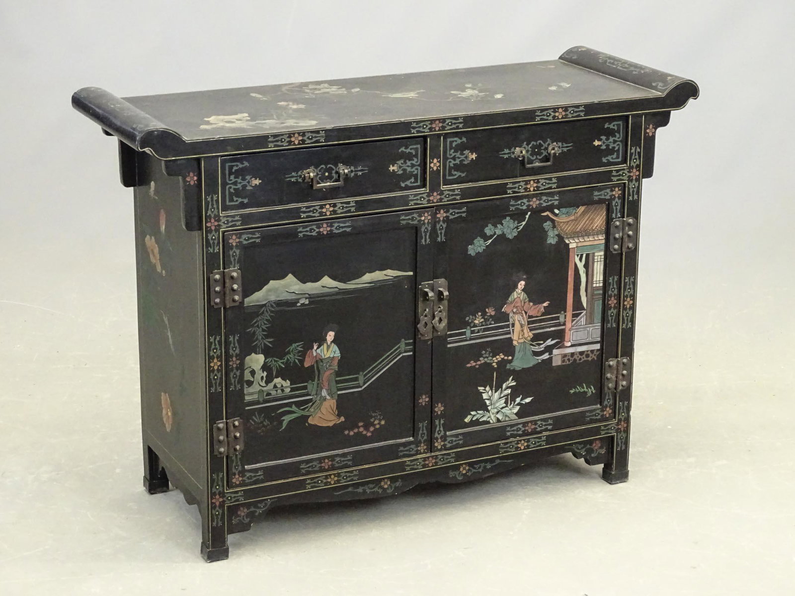Chinese Altar Cabinet: C. 1900 Chinese Altar cabinet. 40" x 14" x 30".