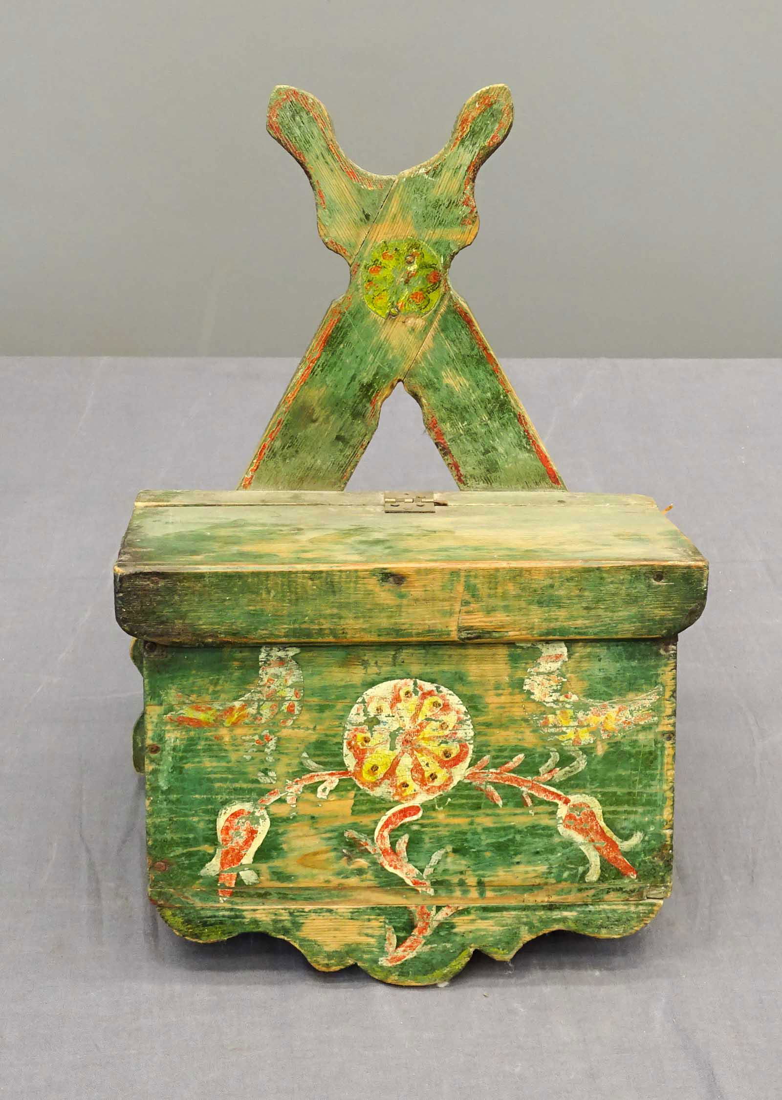 19th c. Paint Decorated Candle Box (1 of 6)