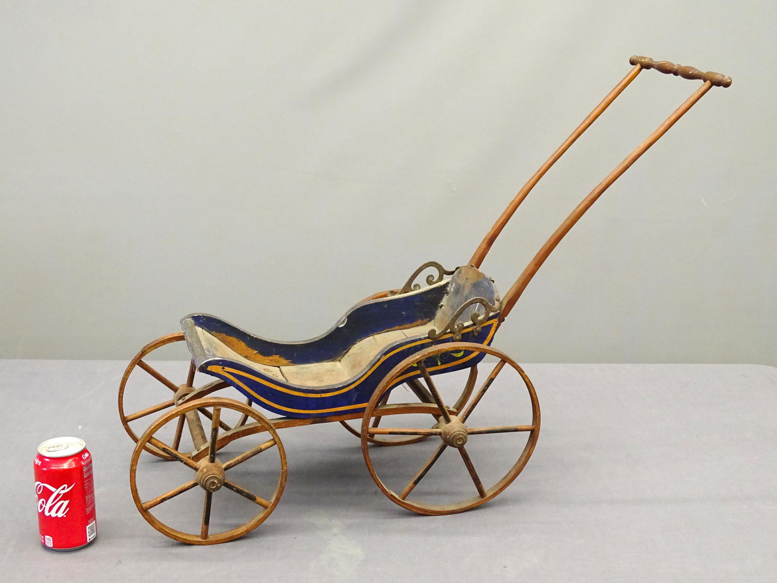 19th c. Doll's Pull Stroller (1 of 4)