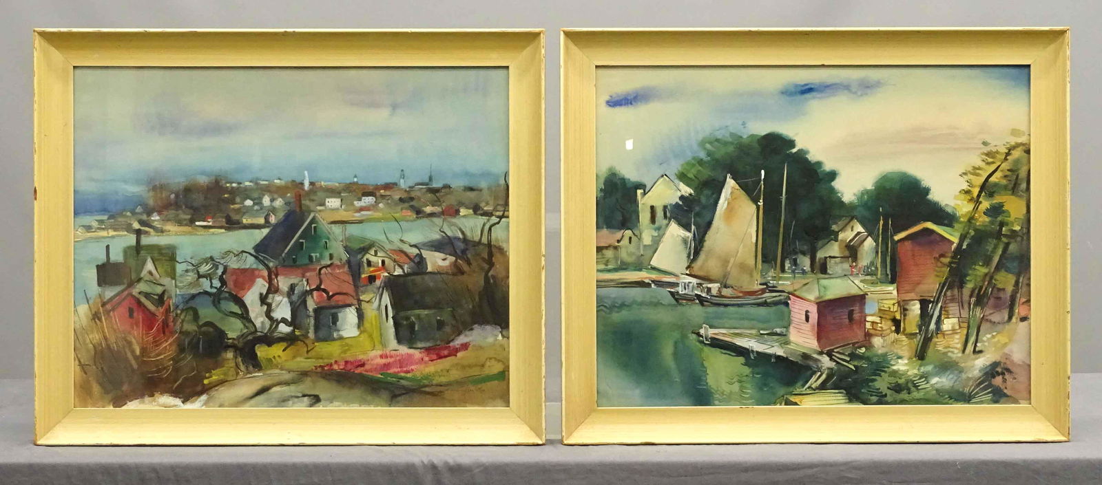 A. B. Rudolph Jacobi, Pair of Watercolors (1 of 5)