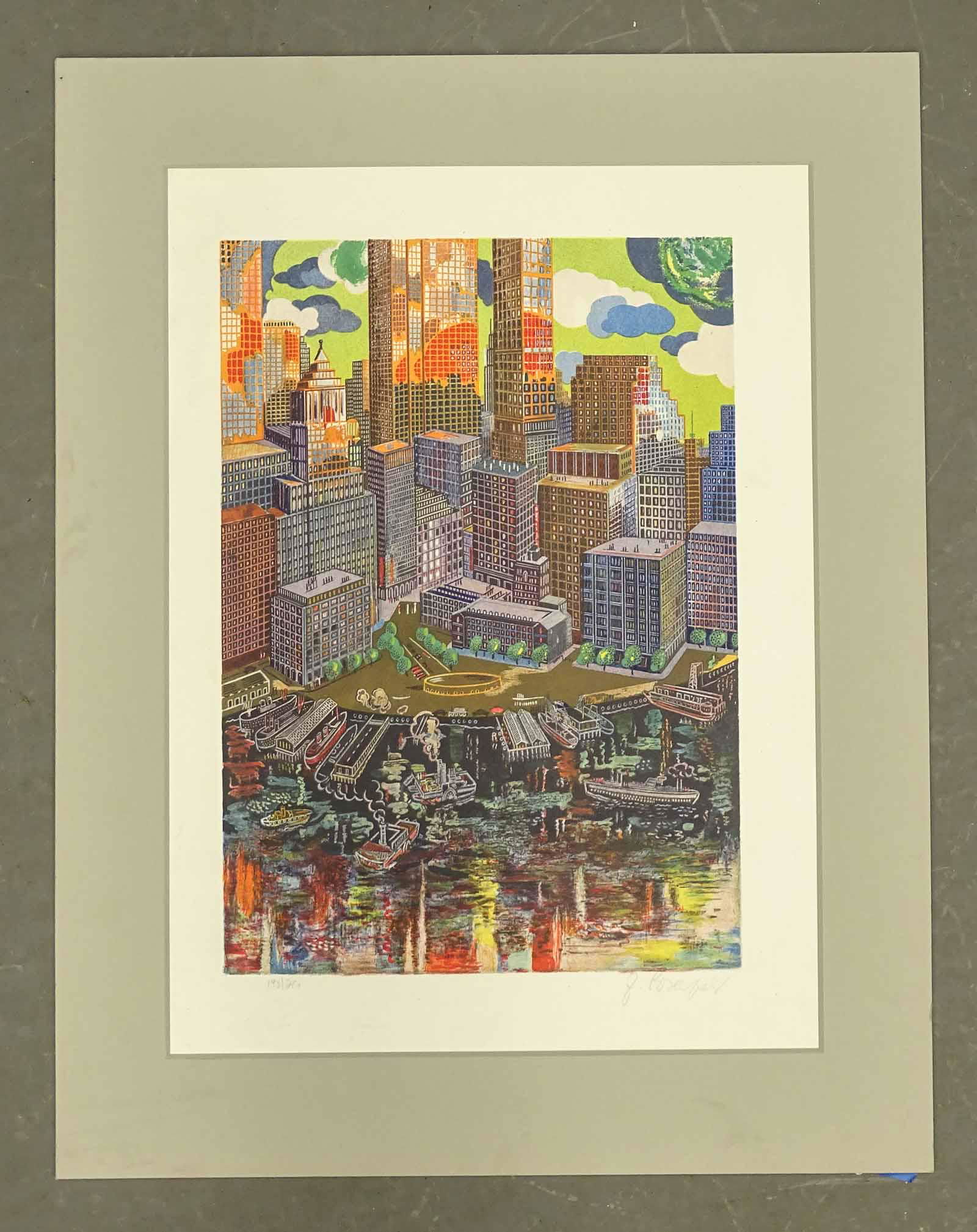 Harbor City View Vintage Print (1 of 3)