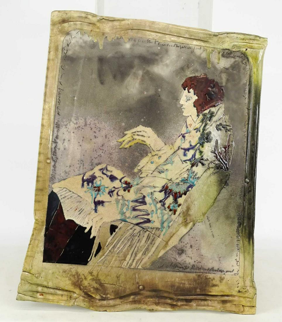 Kemenyffy Raku Pottery Wall Plaque (1 of 3)