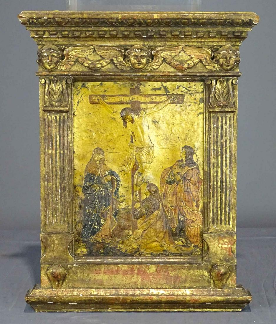 Italian School, Altar Fragment: Italian School, Altar fragment. 27" x 20 1/2".