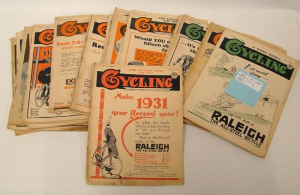 Collection Of "Cycling" Magazines (English): Collection of Cycling magazines (English) misc. issues starting 1930 thru 1936. 88 issues, fair to good condition.