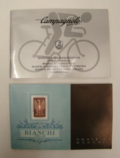 Lot (2) Bicycle Catalogs: Lot (2) catalogs: "Campagnolo" and "Bianchi" Tipo 20 (1998) NOS. Excellent condition.
