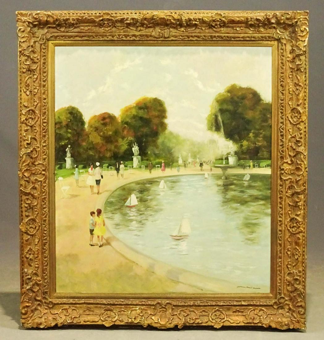 Painting, Continental School, Park Scene (1 of 5)