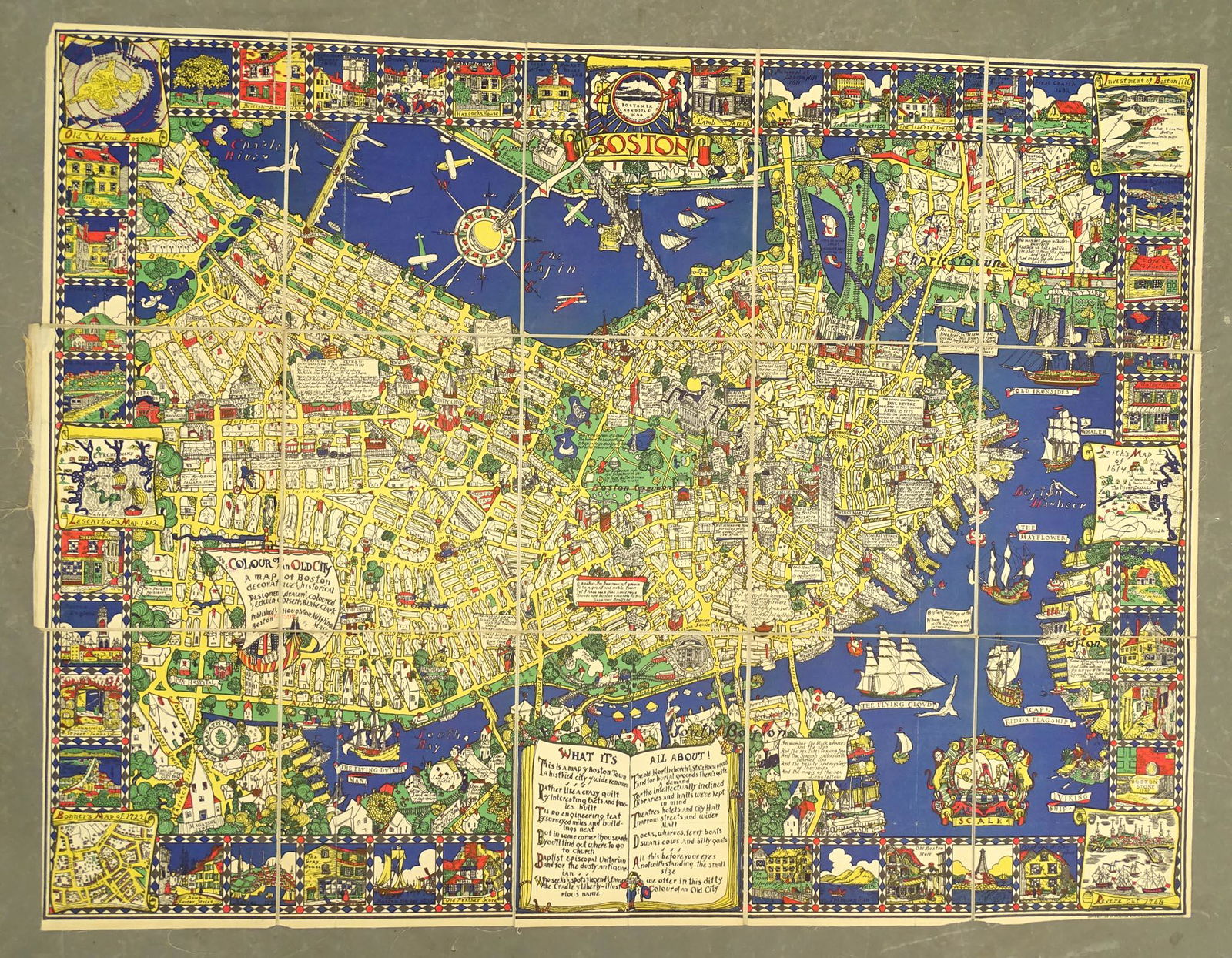 Boston Massachusetts Pictorial Map (1 of 2)
