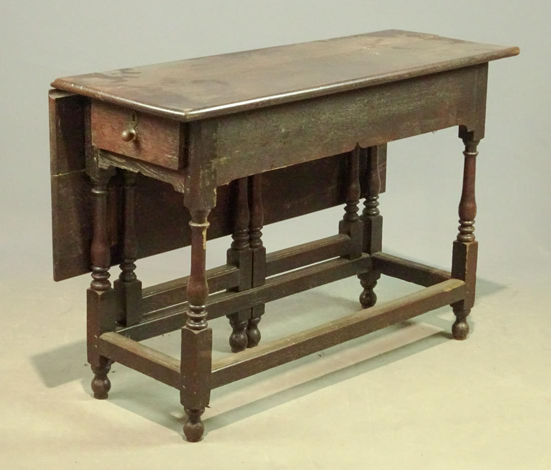 19th c. English Oak Dropleaf Table (1 of 5)