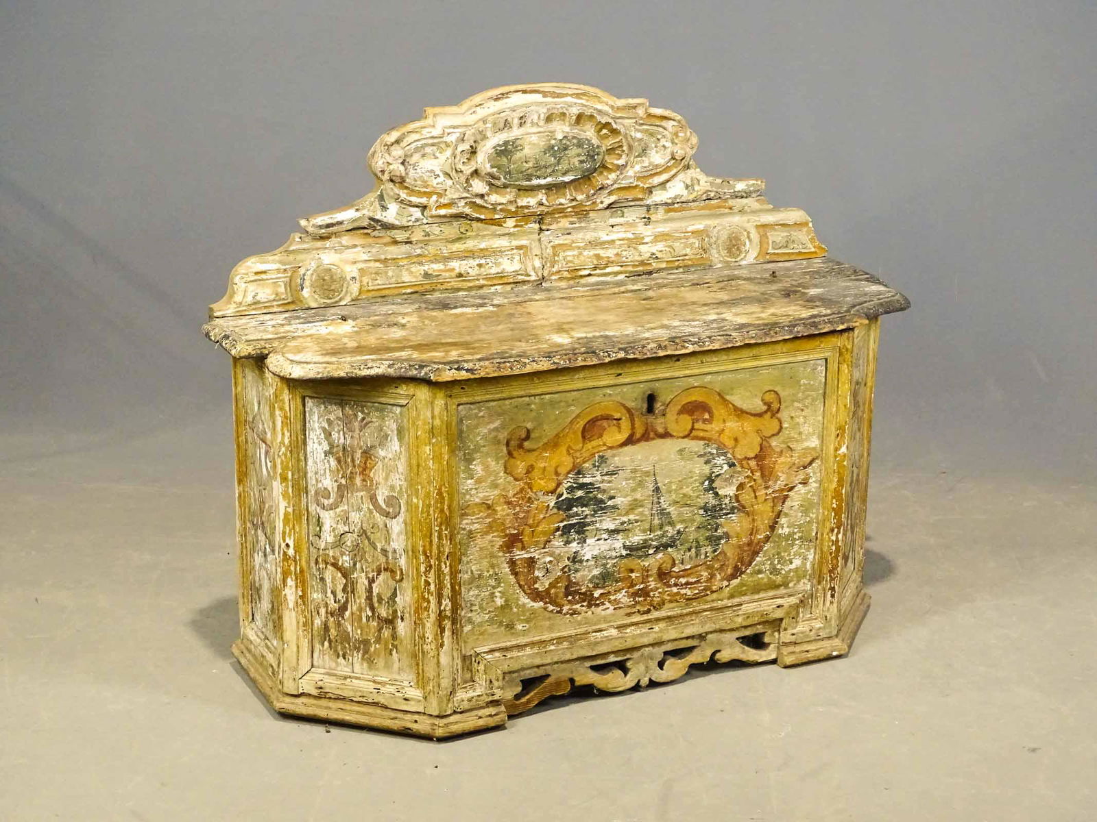 19th c. Continental Lift Top Chest (1 of 5)