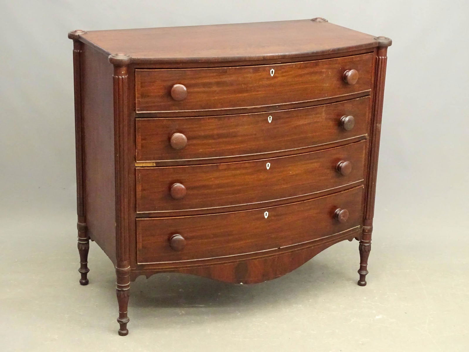 19th c. Boston Sheraton Chest of Drawers (1 of 3)