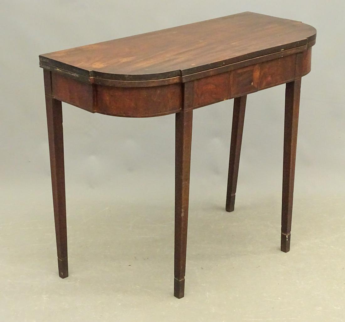 19th c. Mahogany Card Table (1 of 4)