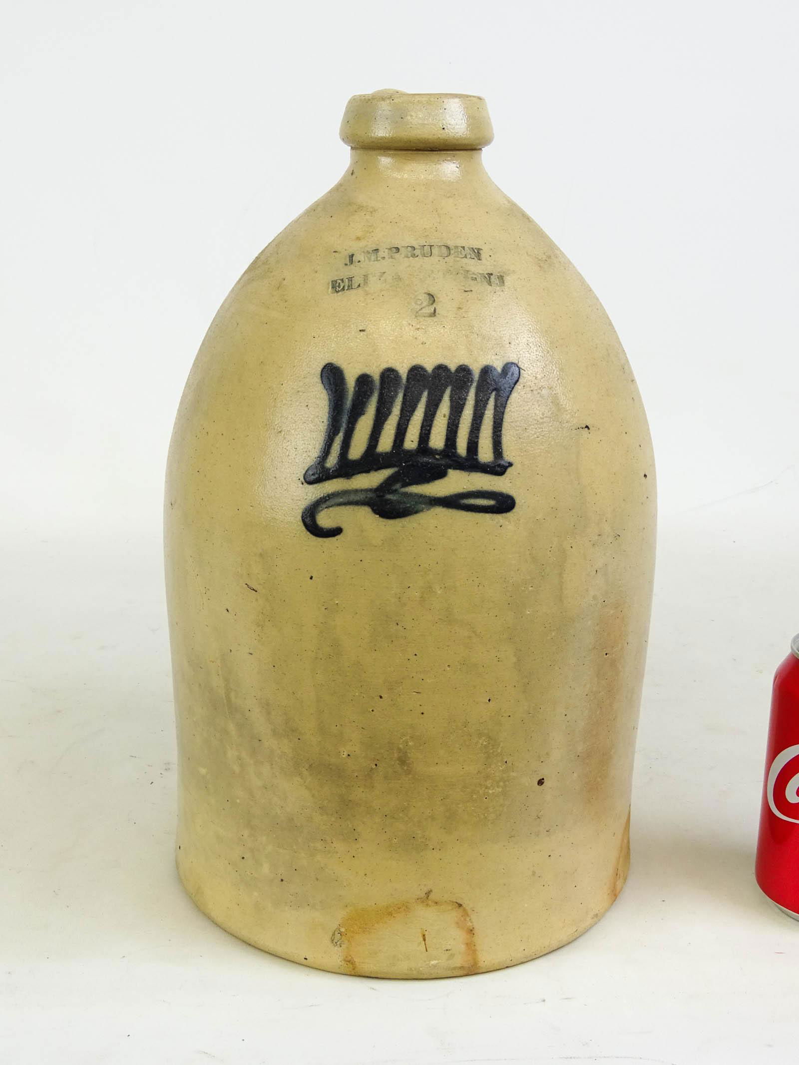 19th c. Decorated Stoneware Jug (1 of 5)