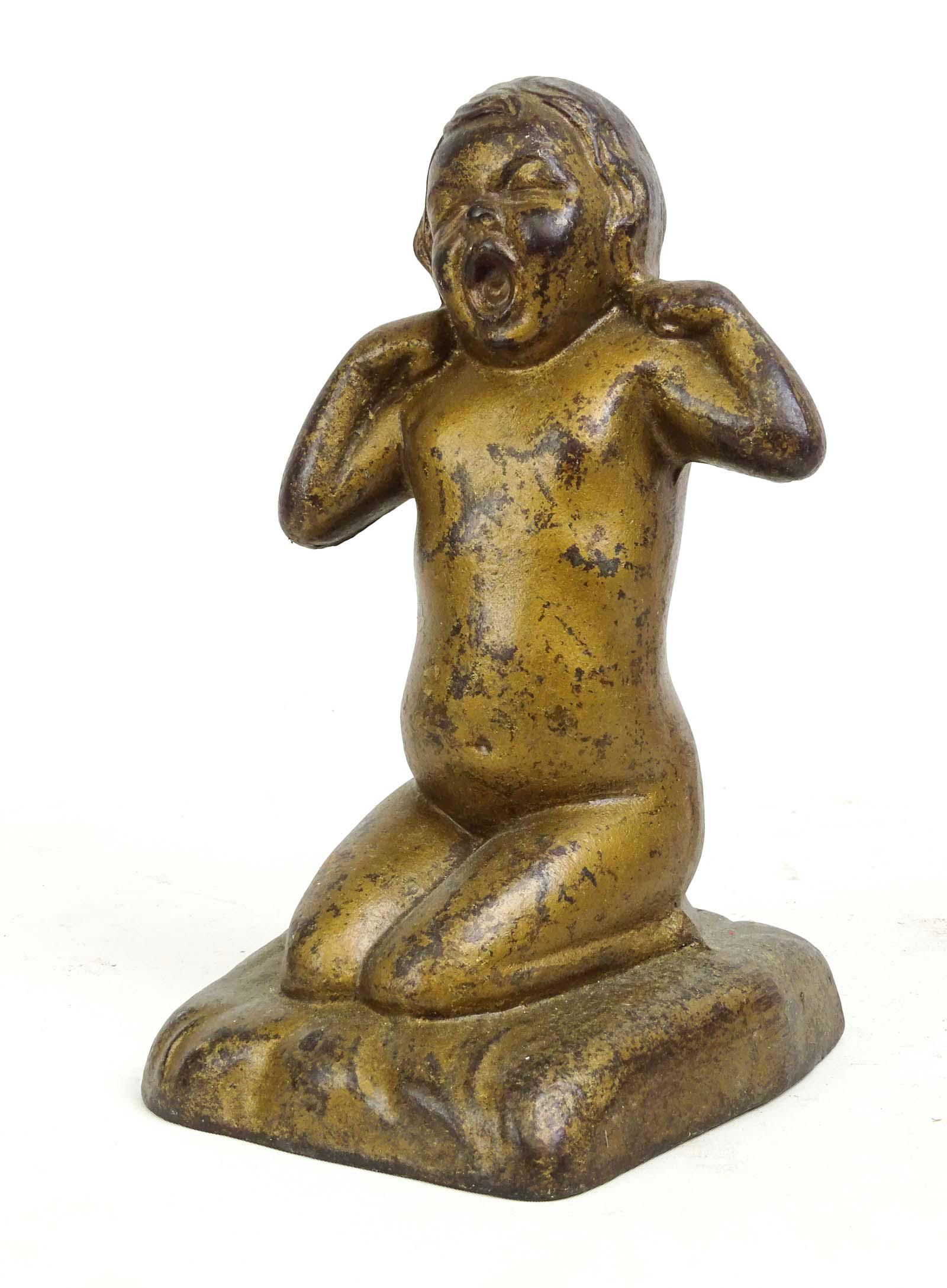 Cast Iron Yawning Boy Doorstop (1 of 4)