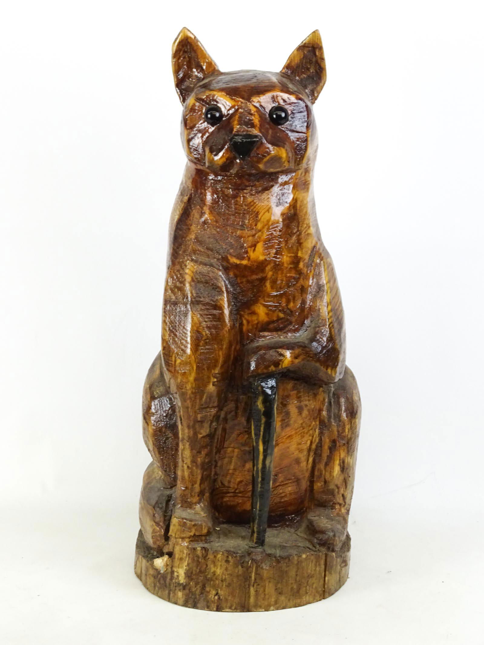 Folk Art Dog Carving (1 of 3)