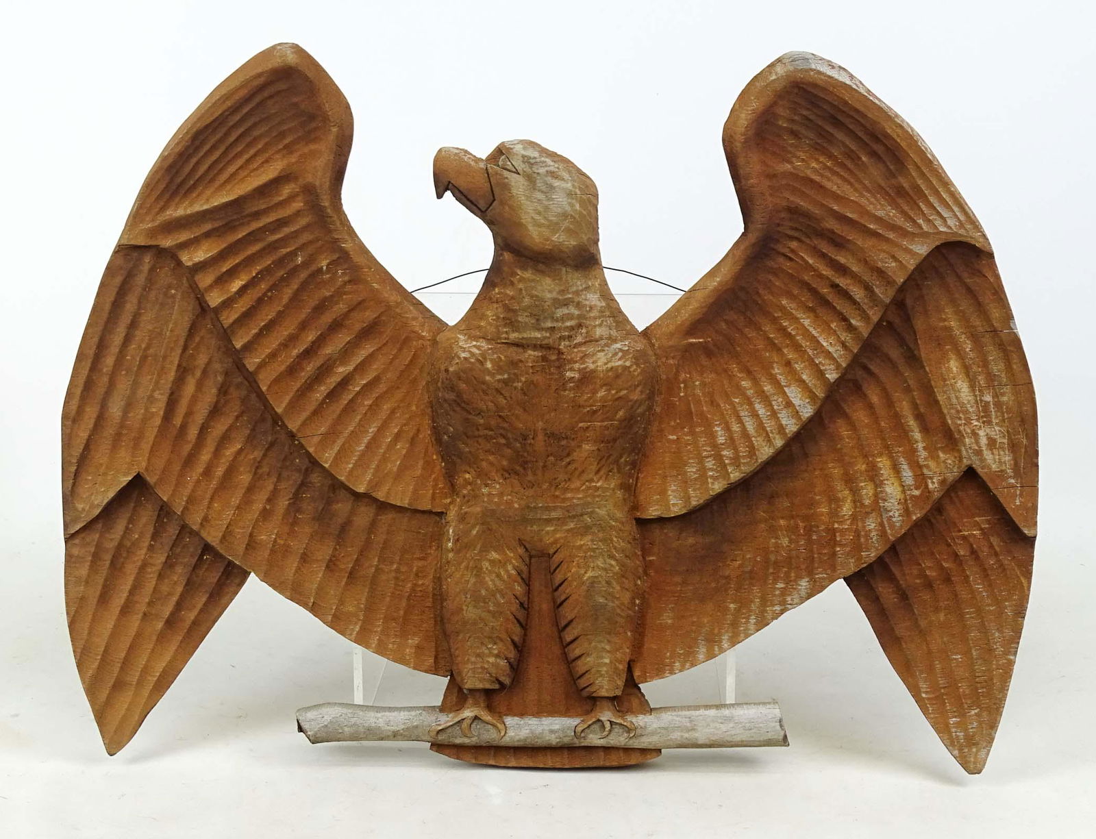 Folk Art Carved Wooden Eagle (1 of 4)