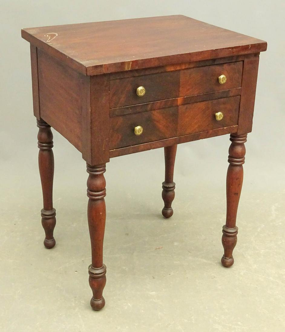 19th c. Mahogany Two Drawer Stand (1 of 4)