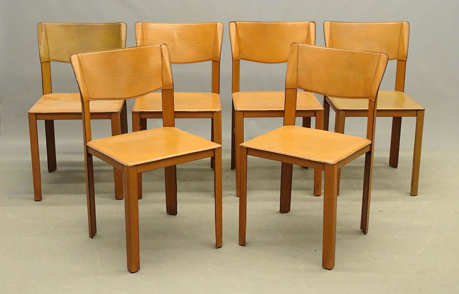 Set of (6) Italian Leather Moderne Chairs (1 of 4)