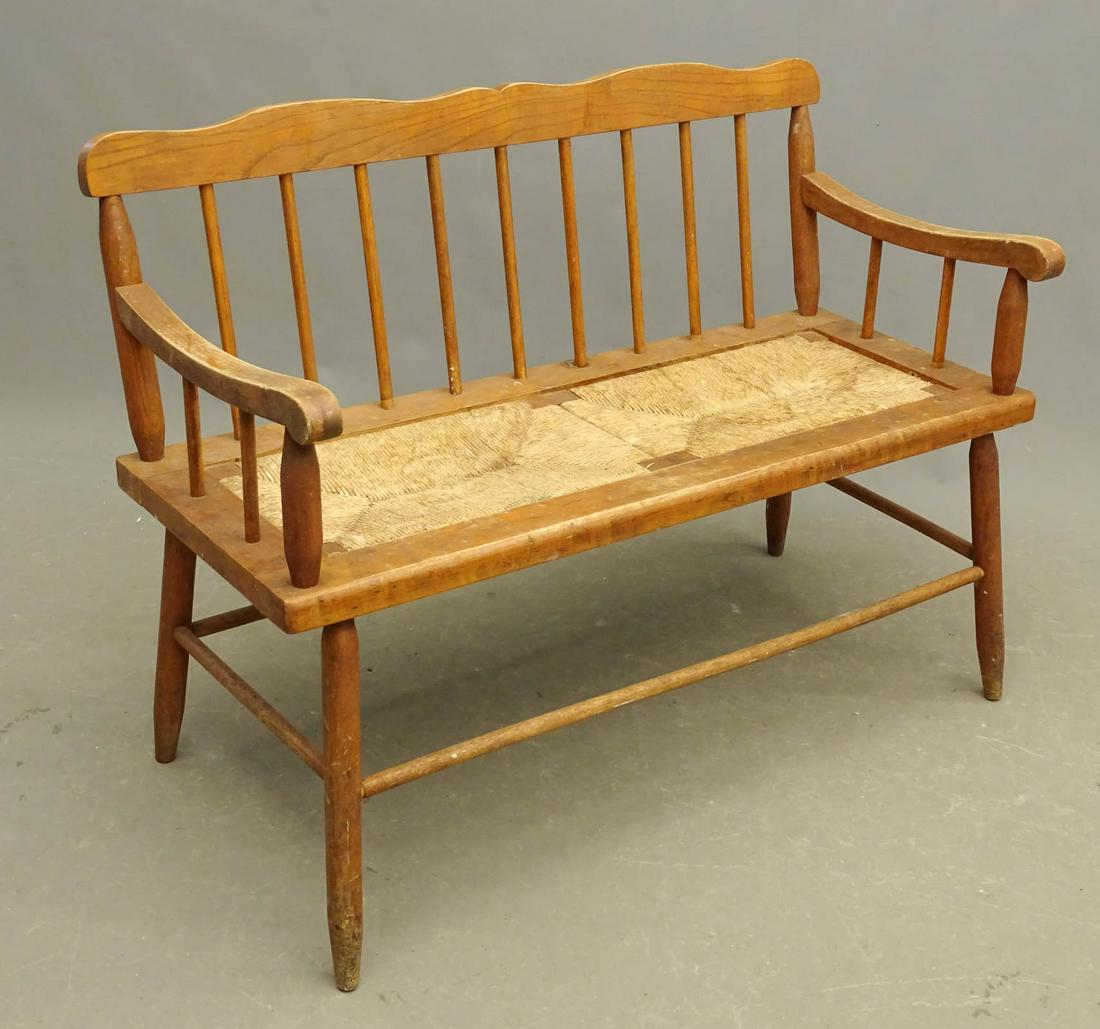 Vintage Rush Seat Setttee (1 of 3)