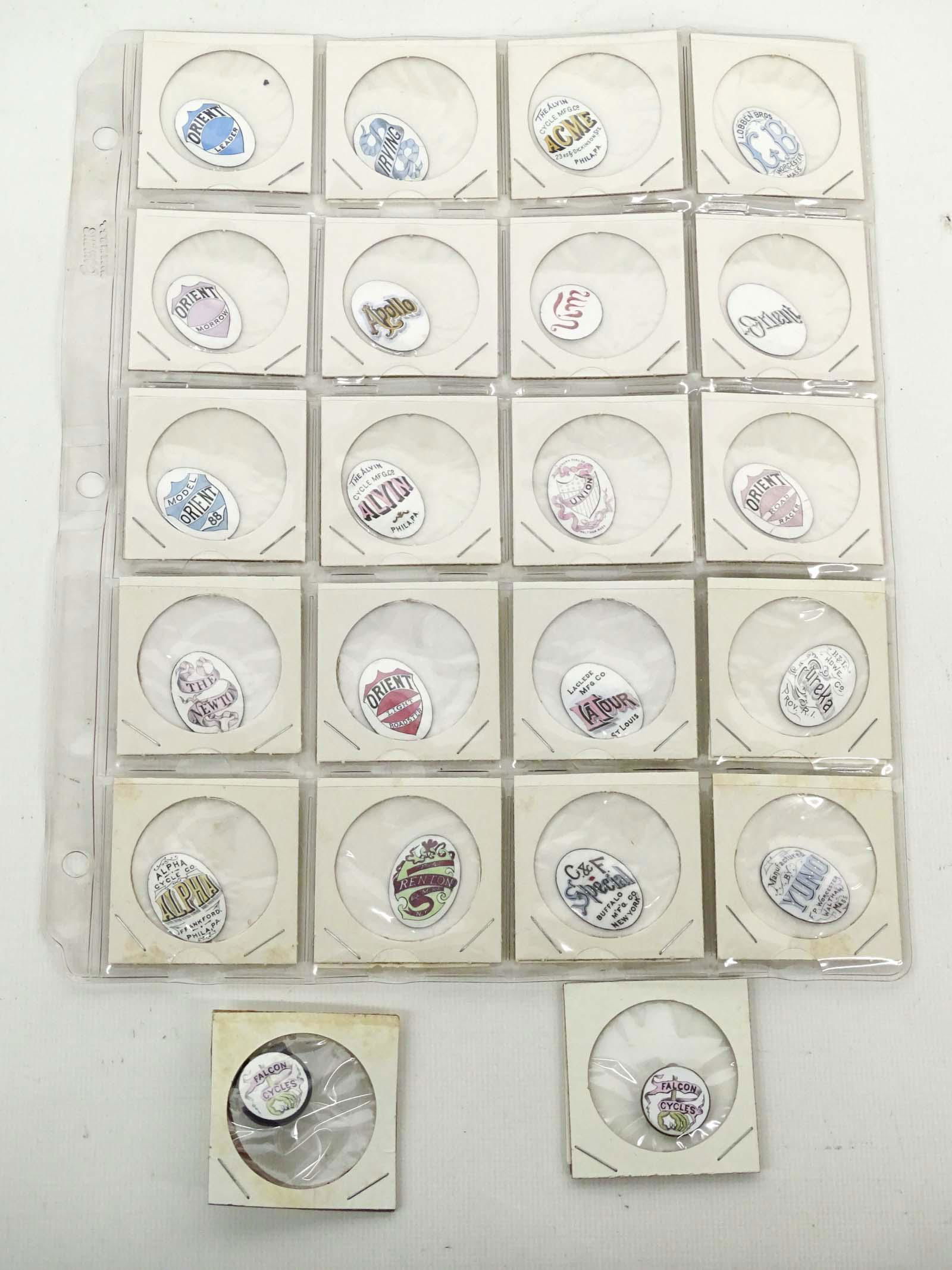 Enameled Bicycle Advertising Lot (1 of 13)