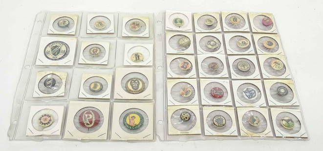 Bicycle Pinbacks: Lot (24) bicycle pinbacks. Names include Ride McCreedy's Bicycles, Swell Newport, The Phoenix of Benton Harbor, Orient, Iver Johnson, The '97 Dayton, Columbia, Ride A Pope, Emblem, Pierce, Stanley,