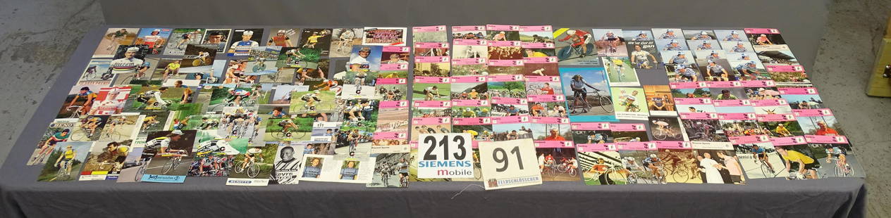 Bicycle Lot: Lot over 150 bicycle racing cards, jersey numbers and more.