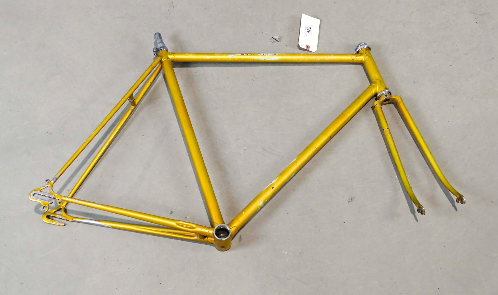 Galmozzi Parigi Roubaix Frame: Galmozzi Parigi Roubaix 24" frame (?). Identified in estate inventory as made by Glamozzi Parigi Roubaix. Good condition. Francesco Galmozzi, a master craftsman stopped making frames in Milan in the m