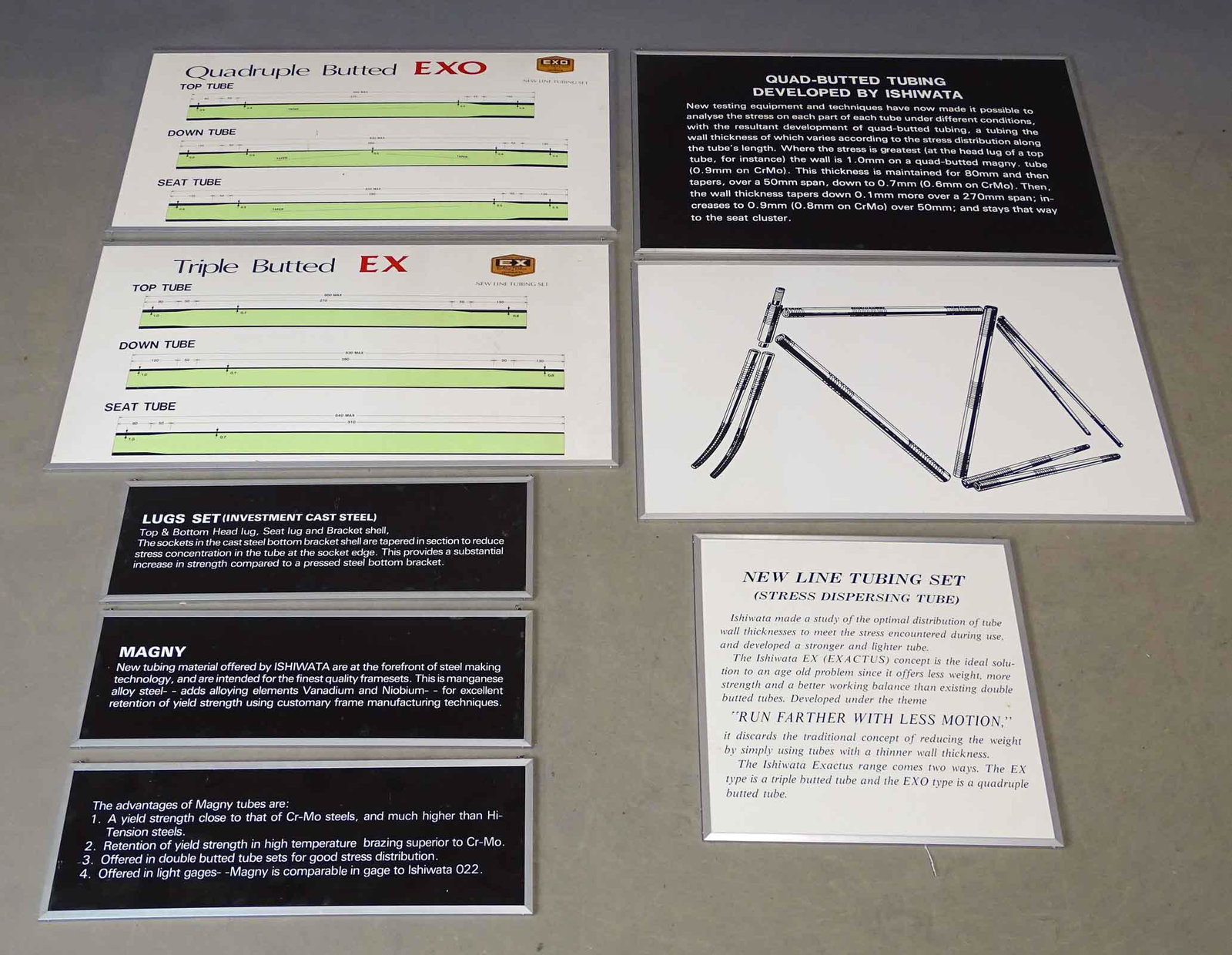Industry Bicycle Boards: Lot (8) Industry bicycle boards. Largest 33 3/4" x 17 1/2".
