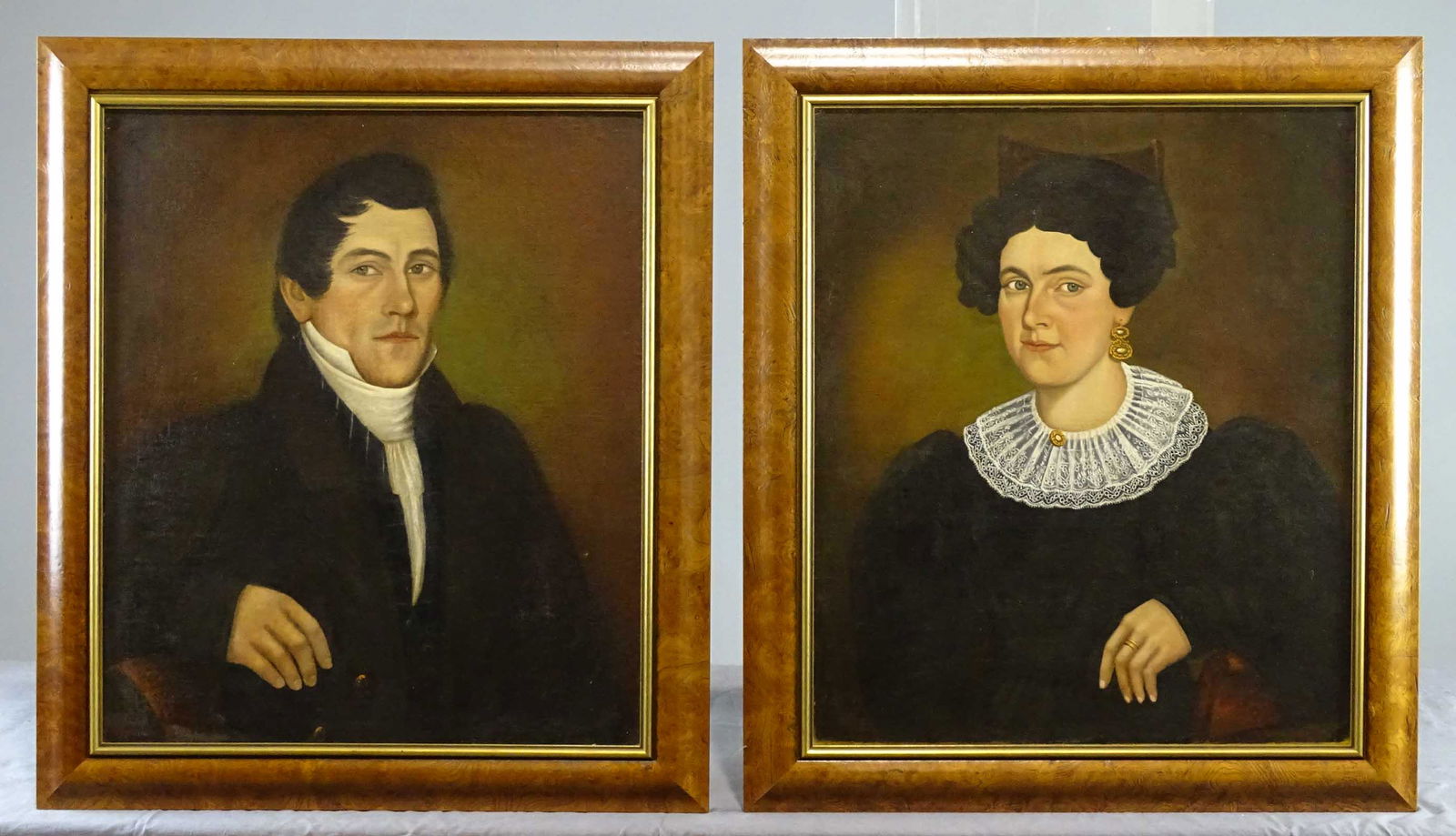 Pair 19th c. Portraits (1 of 8)