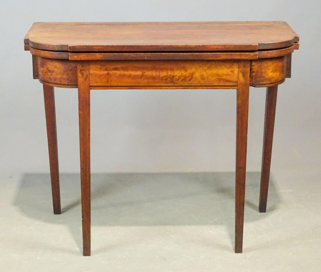 18th c. Cherry Hepplewhite Card Table (1 of 5)