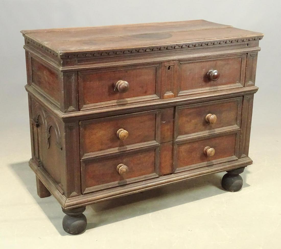 Oak Jacobean Chest of Drawers (1 of 3)