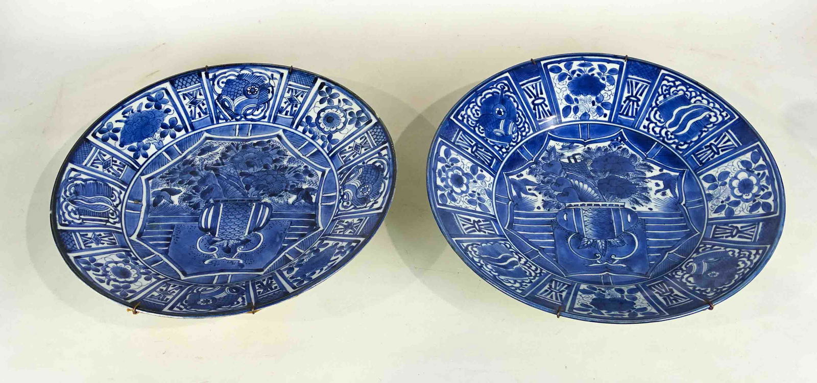 Pair 19th c. Delft Chargers (1 of 3)