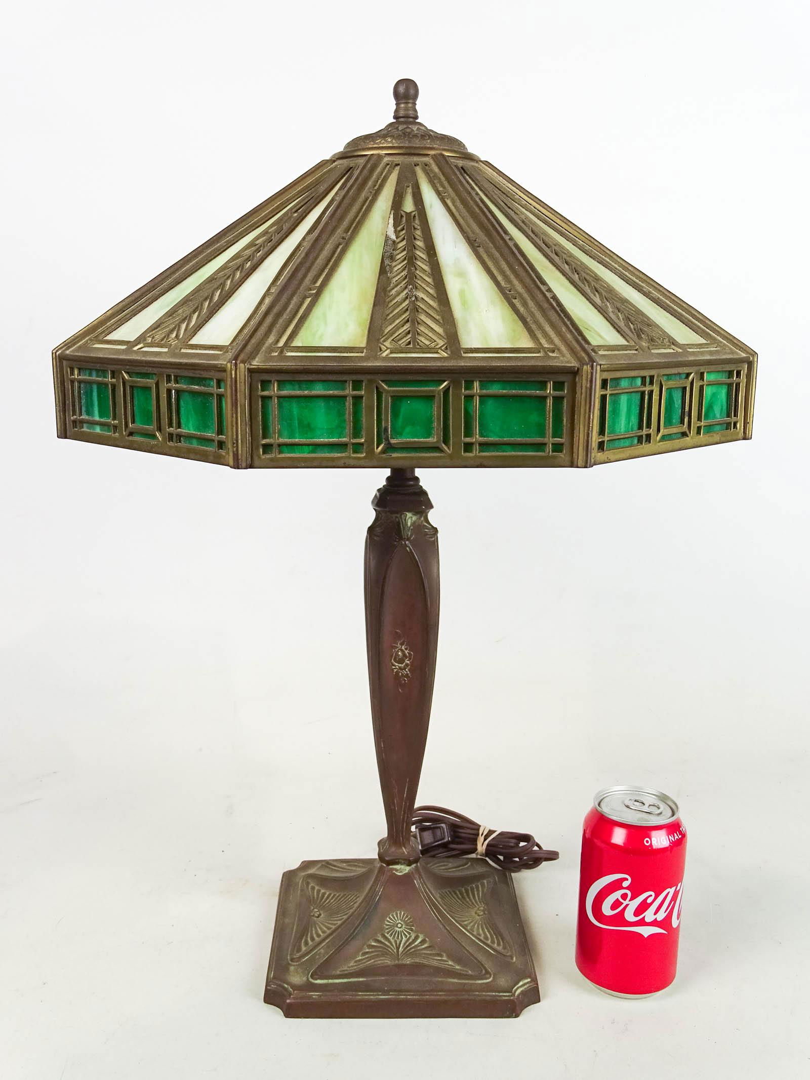 Slag Glass Shade Table Lamp (1 of 8)