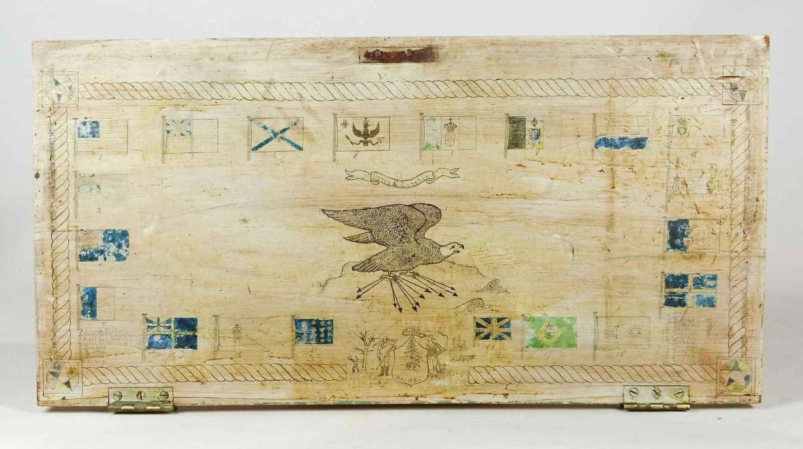 Folk Art Painted Lid (1 of 3)