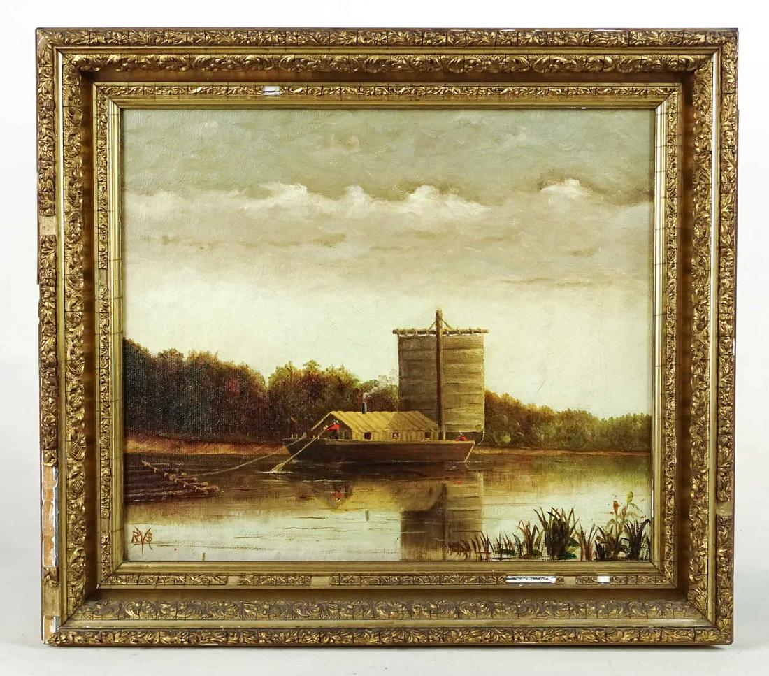 Painting, River Boat Subject (1 of 6)