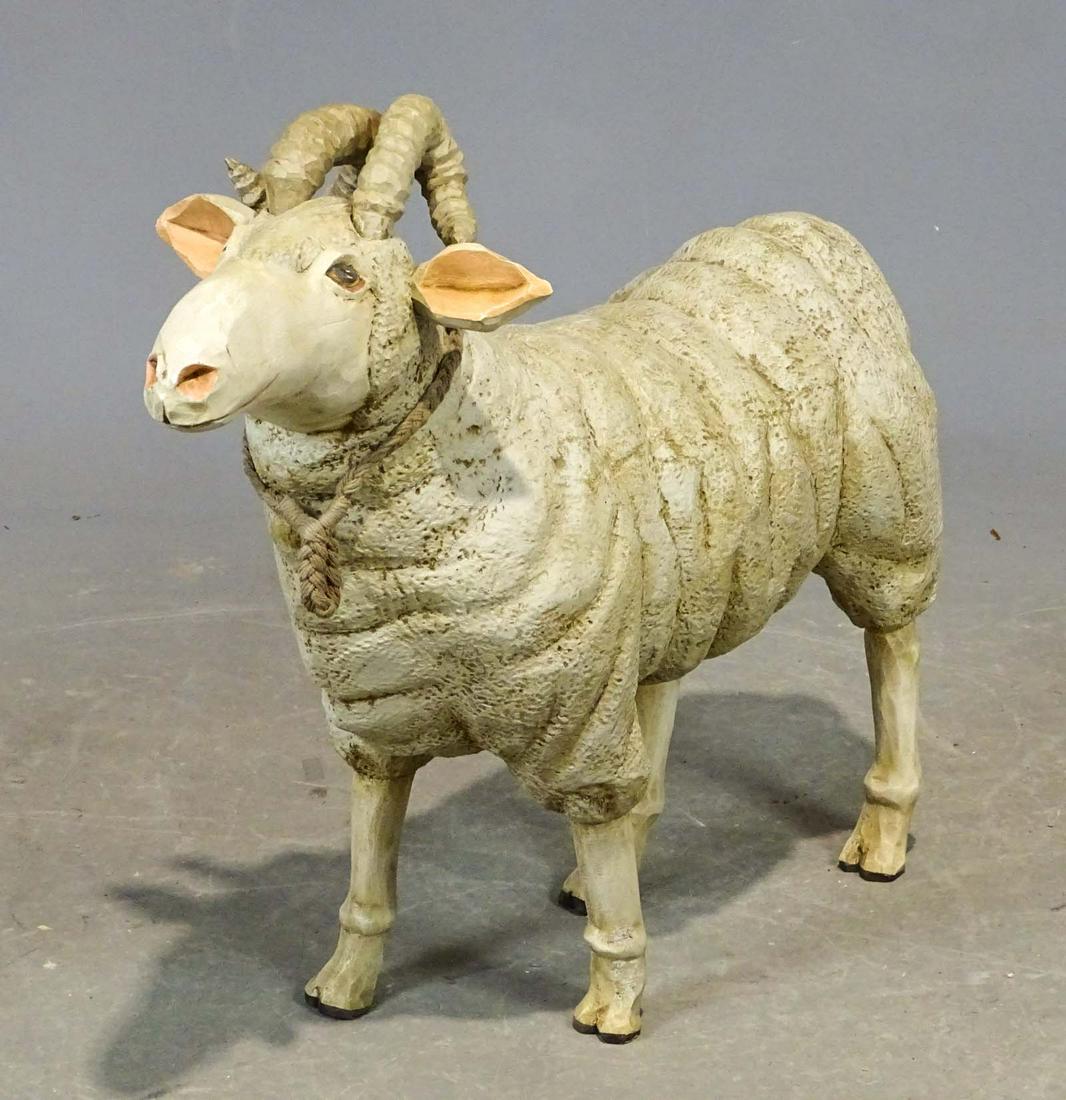 Larry Koosed Sheep Carving (1 of 3)