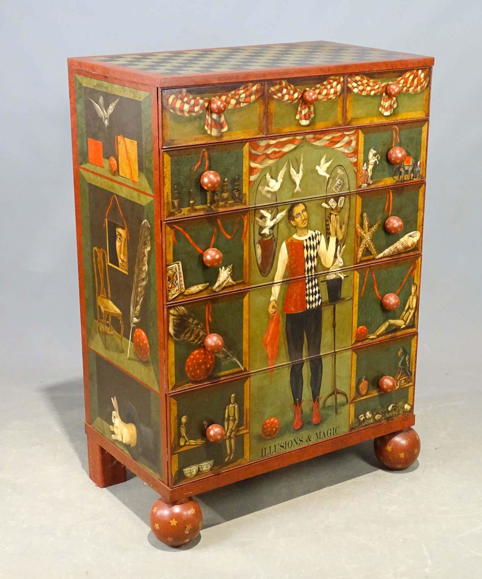 Marlene Coble Paint Decorated Chest of Drawers (1 of 5)