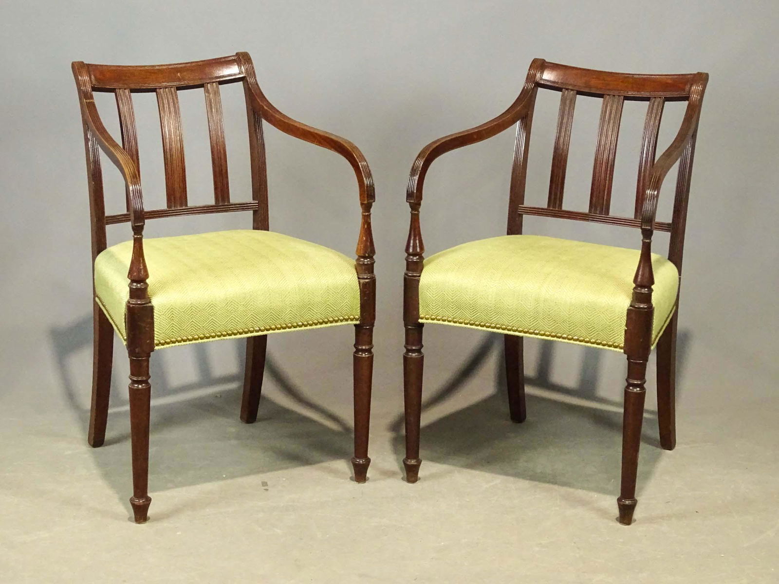 Pair 19th c. Federal Chairs (1 of 4)