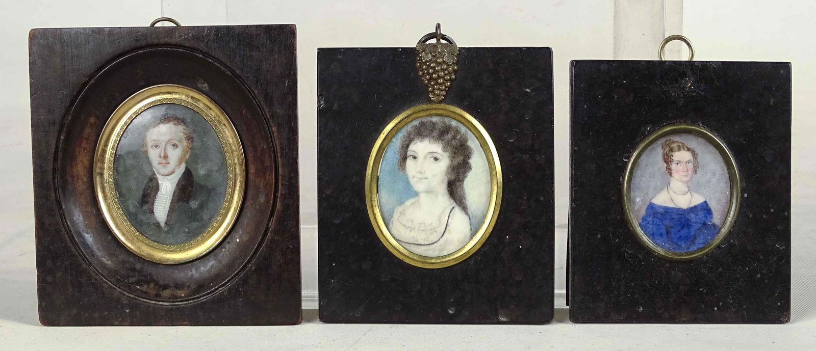 19th c. Miniature Watercolors (1 of 9)