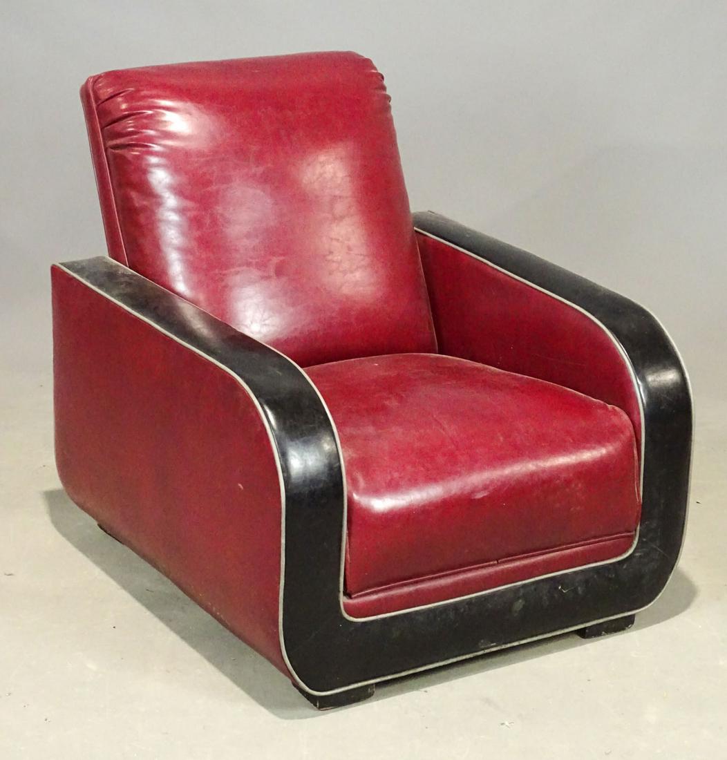 C. 1930's Donald Desky Reclining Chair: C. 1930's Donald Desky reclining chair. 16" seat Ht., 32" overall Ht..
