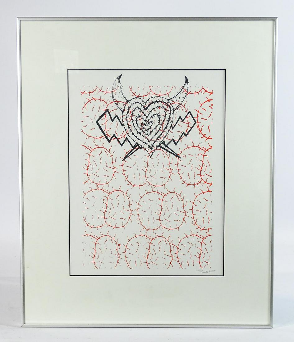 Modernist Signed Lithograph (1 of 4)