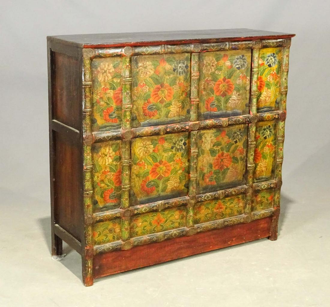 Paint Decorated Asian Chest (1 of 4)