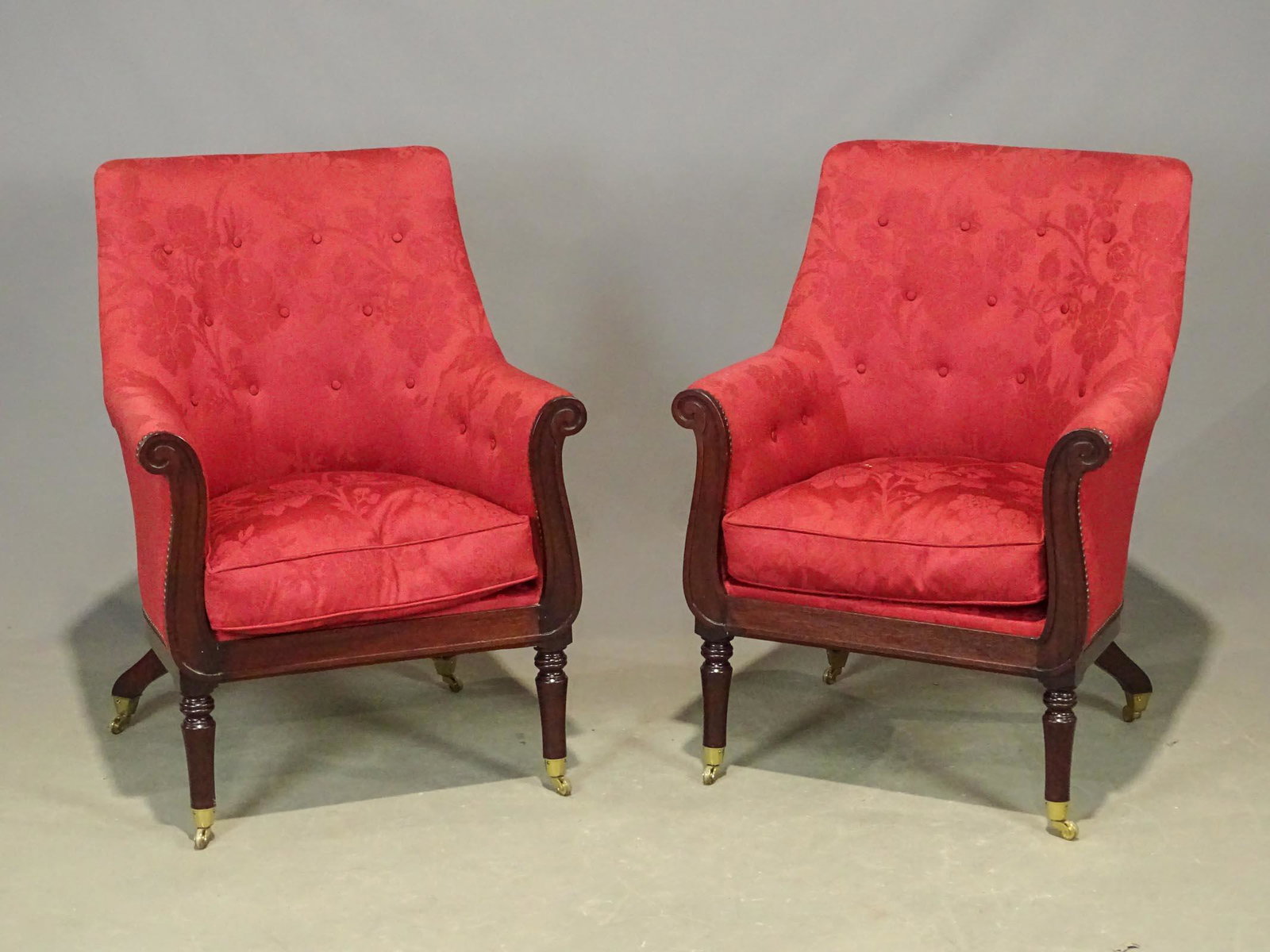 Pair Decorative Upholstered Chairs (1 of 4)