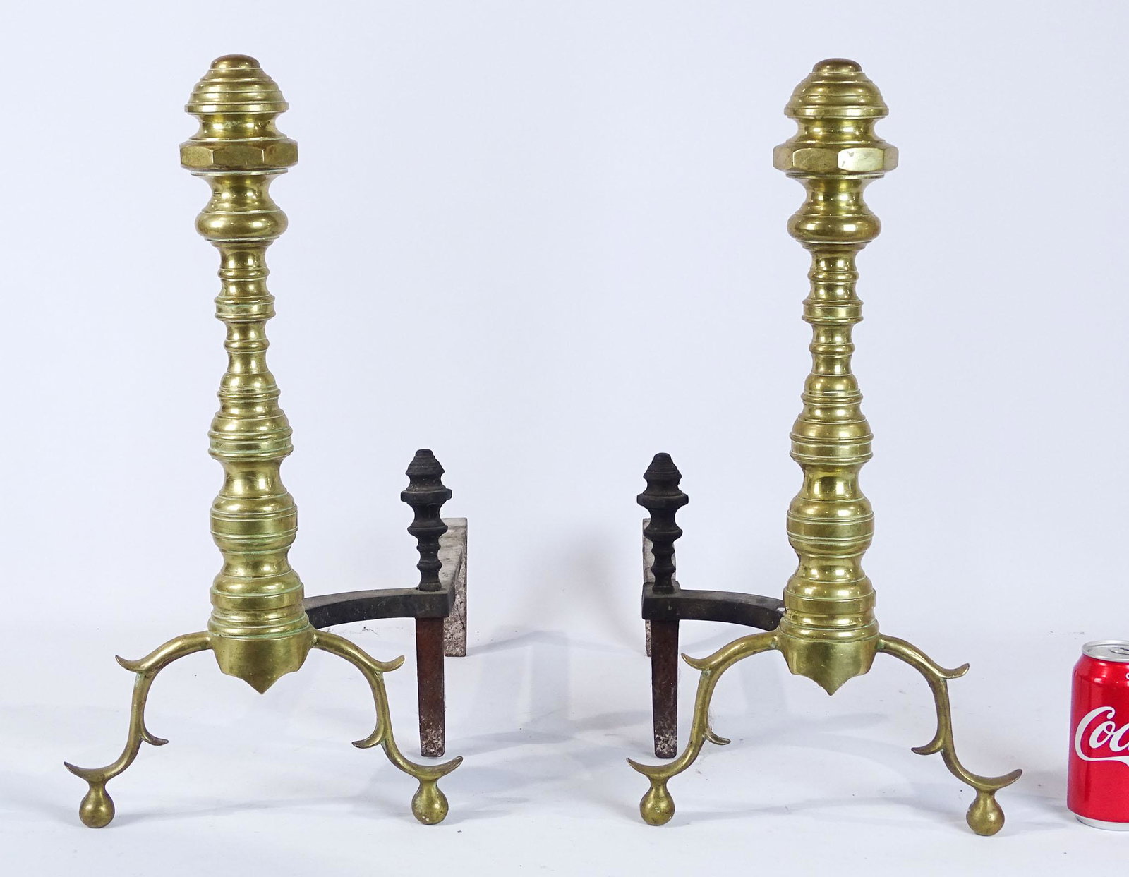 Pair 19th c. Empire Andirons (1 of 4)